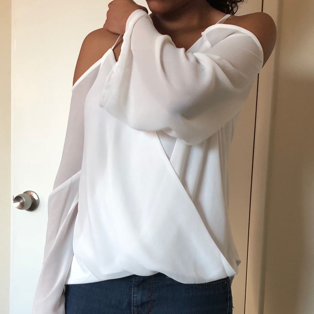 Clearance 🎉Naked Zebra White Off The shoulder - Picture 6 of 8
